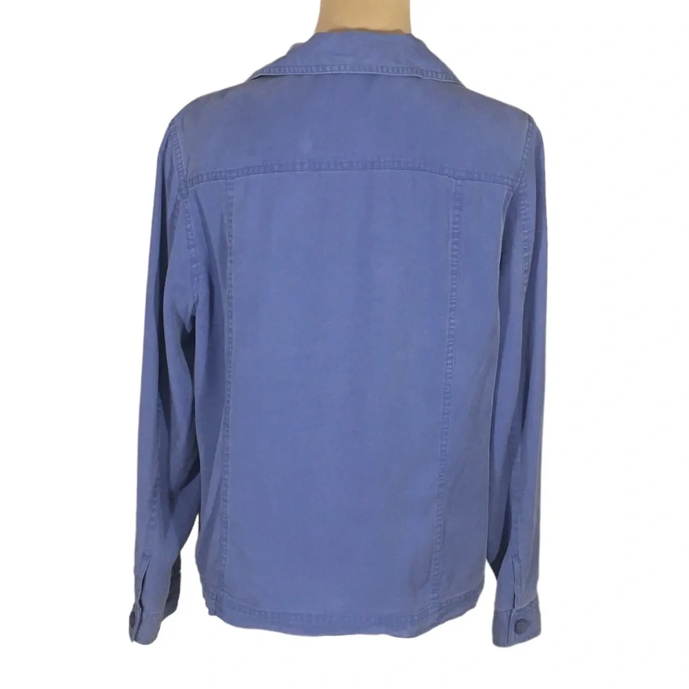 JM Collection | Blue Lightweight Jacket, 14 Petite - Picture 3 of 8